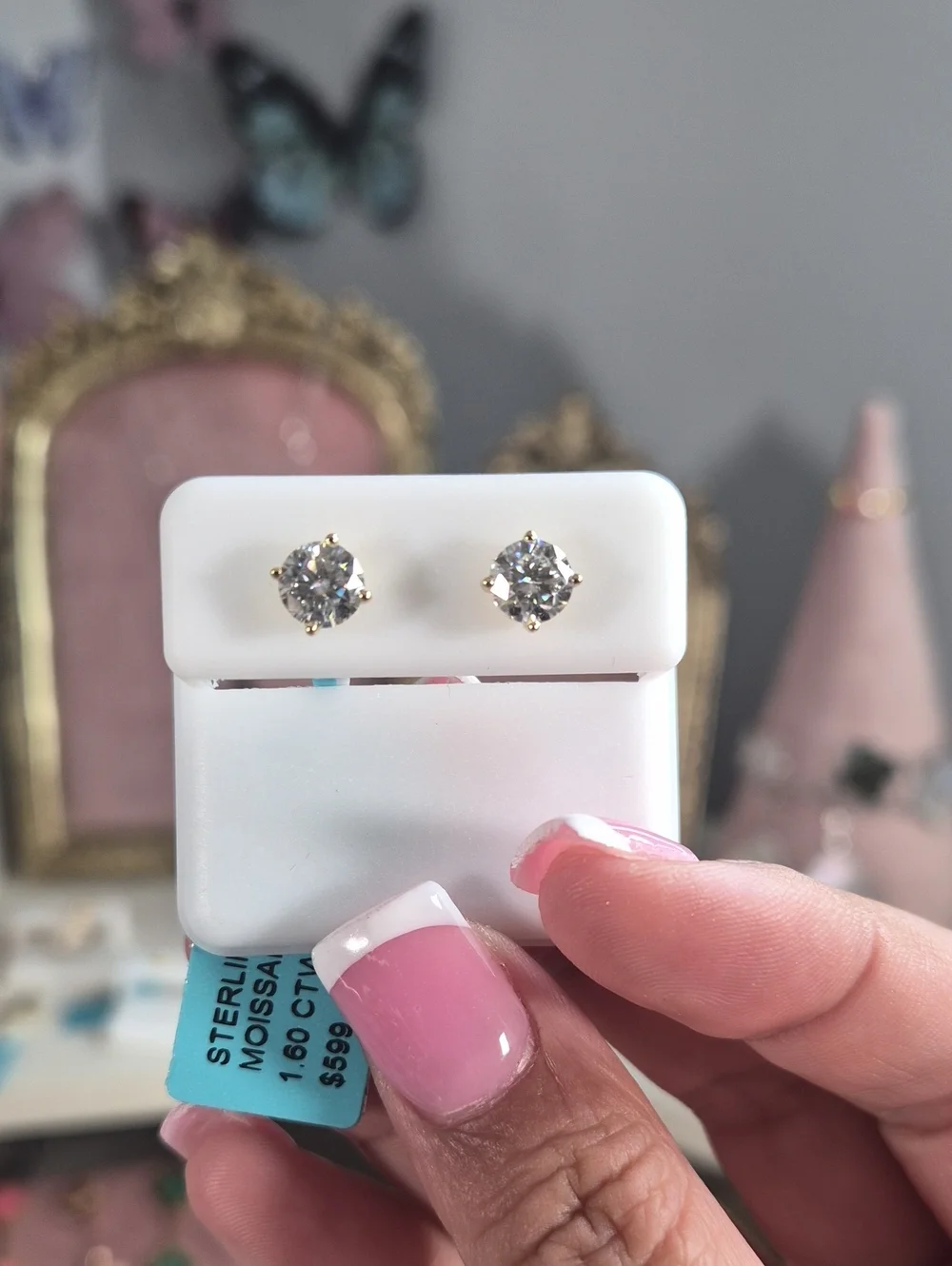 925 Moissanite Earrings 1.60ct - Picture 1 of 3